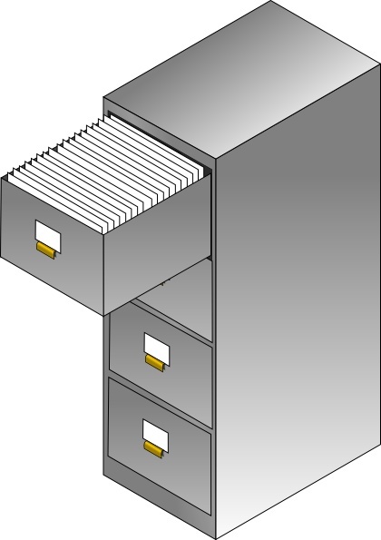 Filing Cabinet clip art Free vector in Open office drawing.