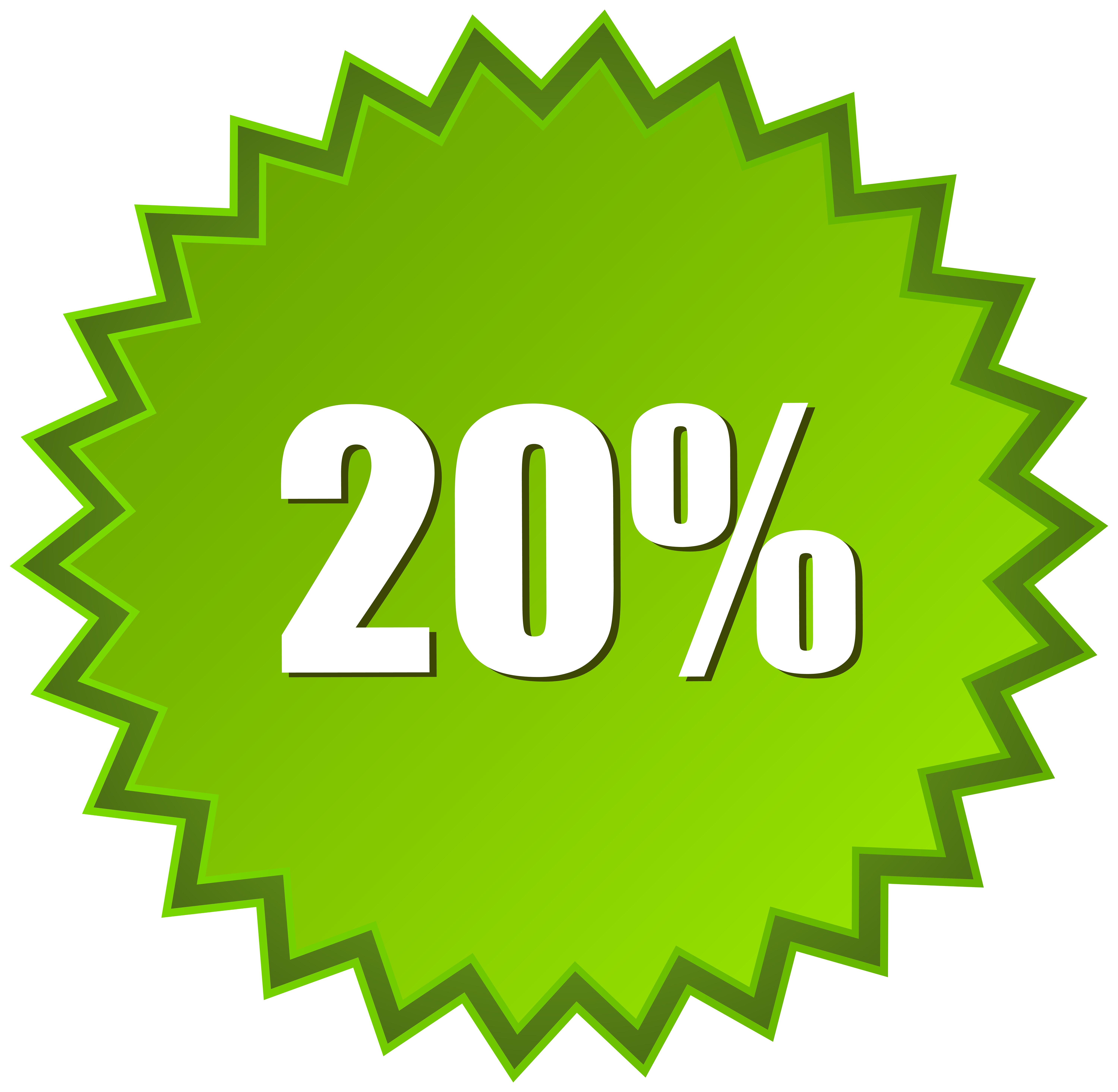 20 Off Sale Label PNG Clip Art Image.