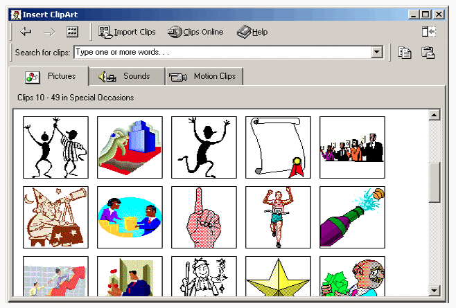 Microsoft Works Clipart.