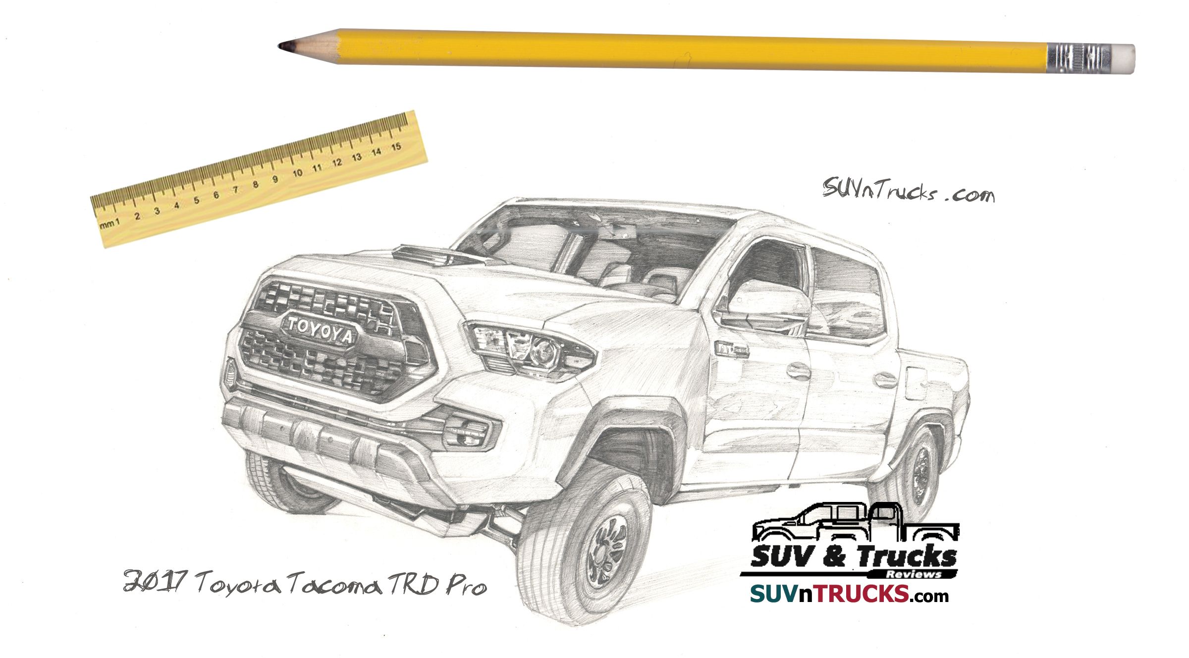 I Draw New 2017 Toyota Tacoma TRD Pro in 2019.