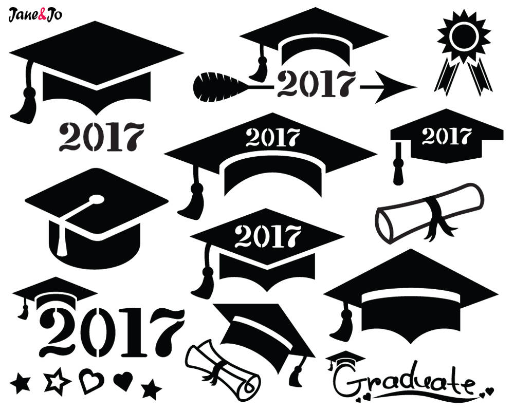 2017 graduation cap clipart 7 » Clipart Station.