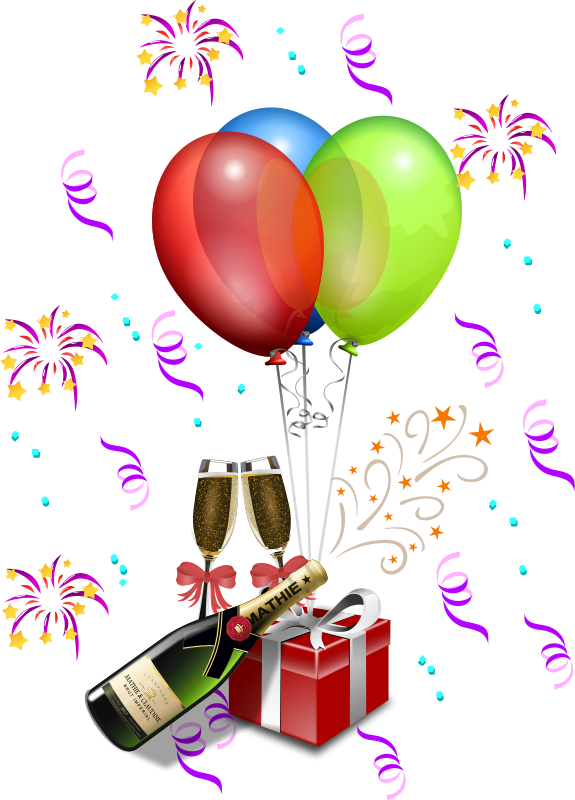 Free Clipart: Champagne Showers 1.