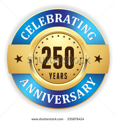 250 Year Anniversary Clipart.