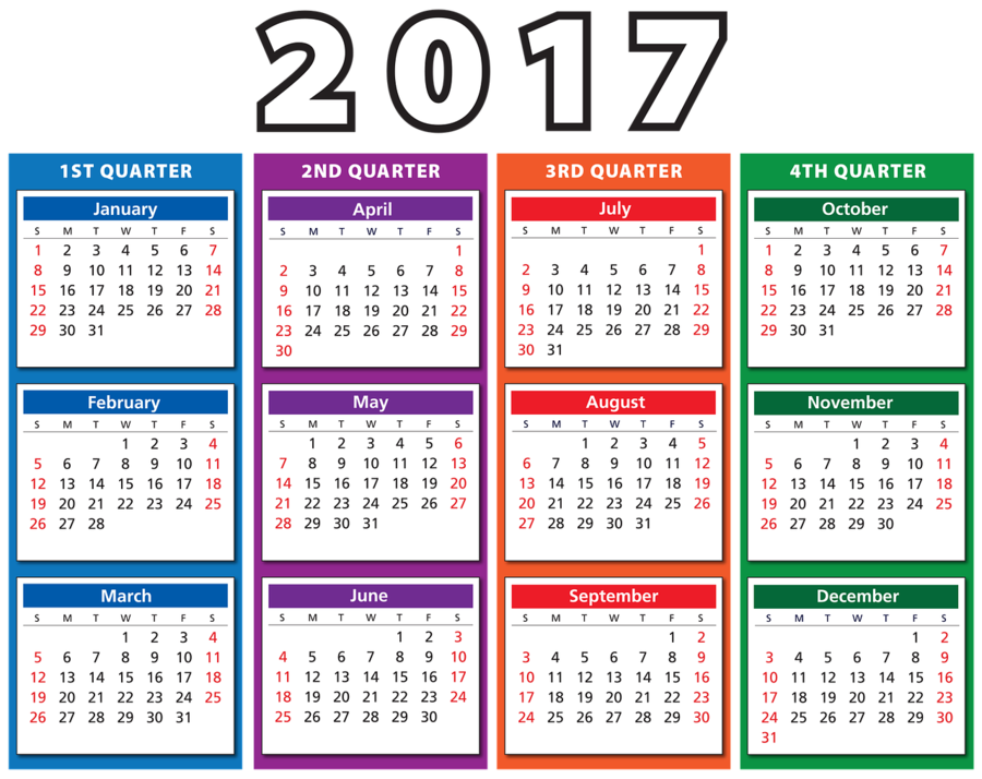 Calendar 2019 clipart.