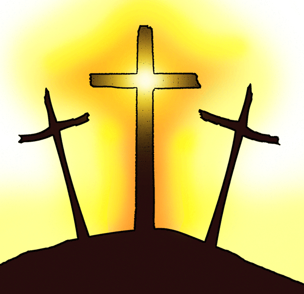 Free Clip Art 3 Crosses.