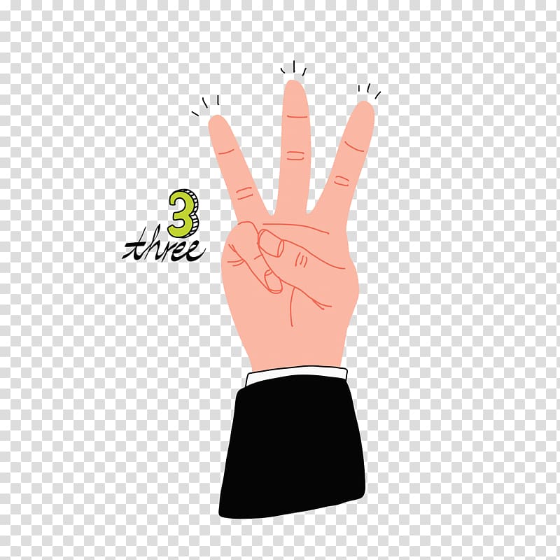 Thumb Finger Digit Hand, Three fingers transparent.