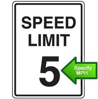 SPEED LIMIT Signs.