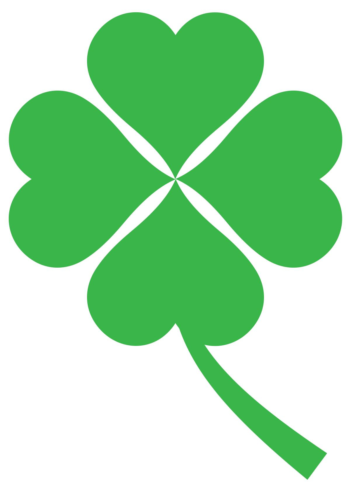 Four Leaf Clover Clipart to printable.