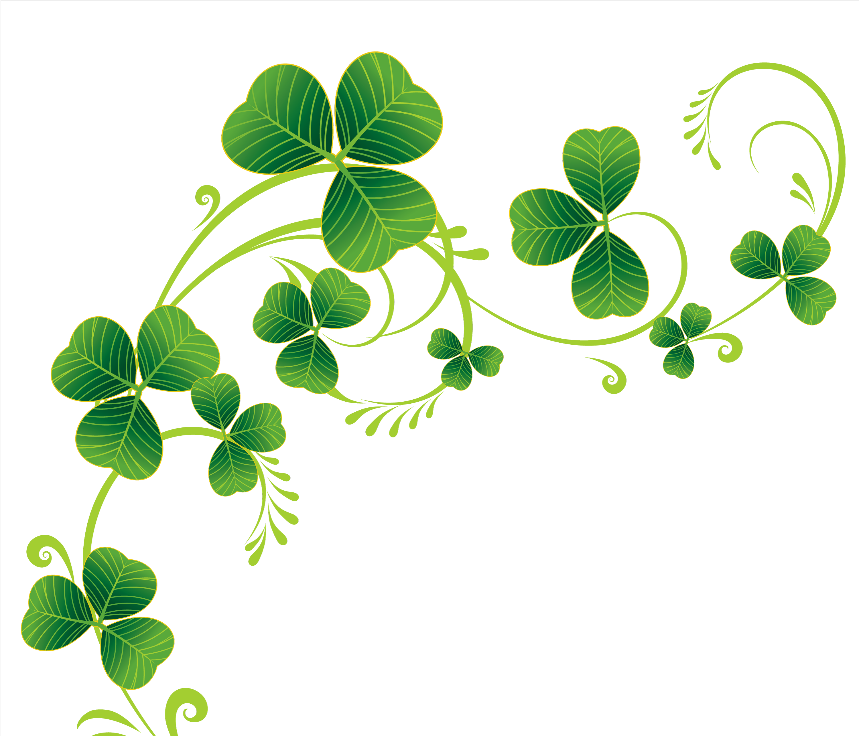 Border Of Shamrocks Clipart.