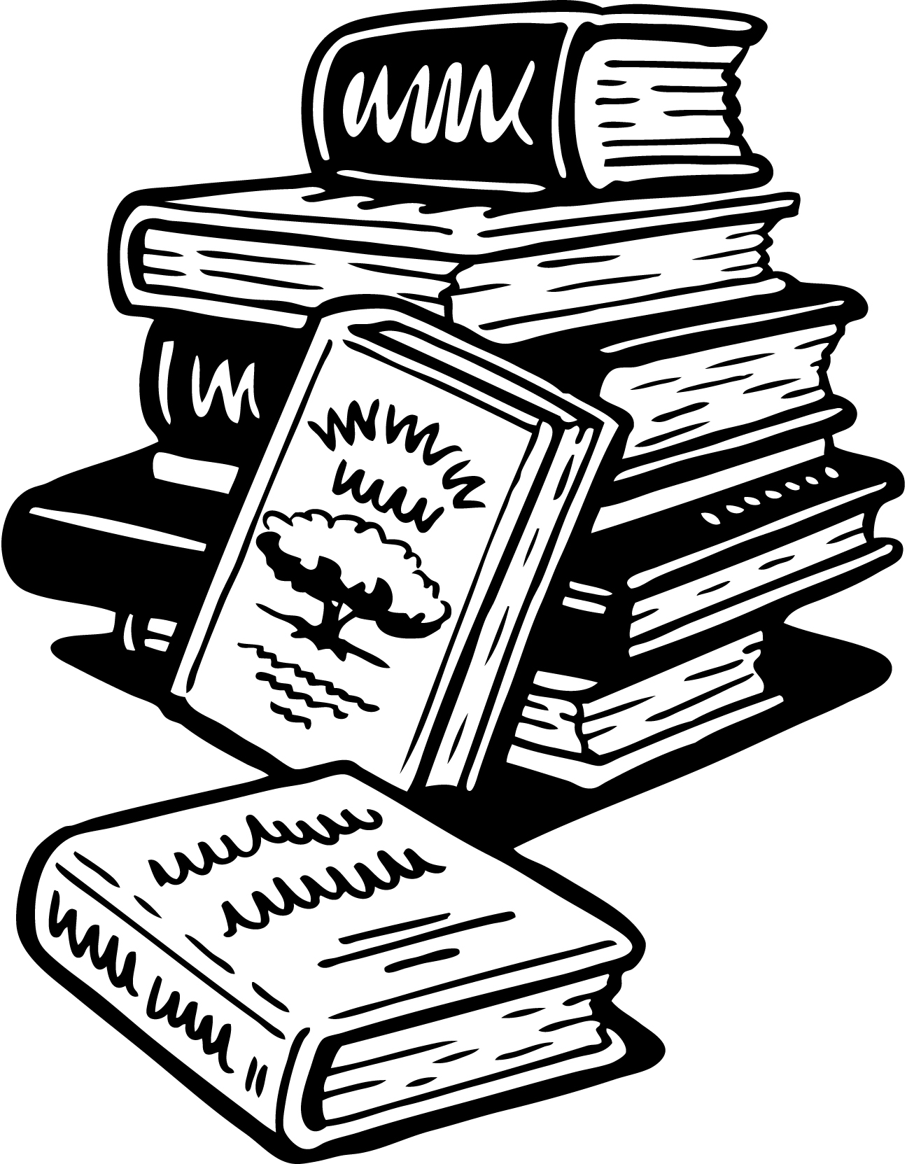 Stack of books clipart 4.