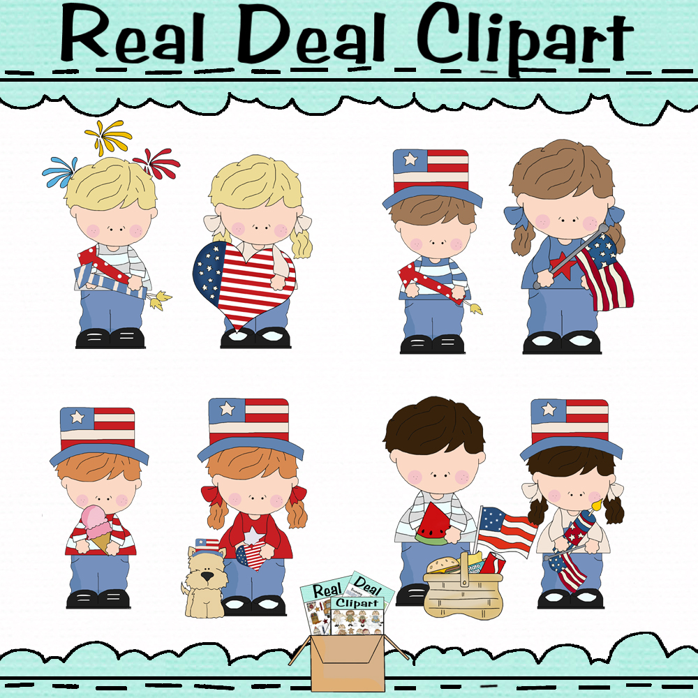 4th of July Kids OOAK Clipart and 50 similar items.