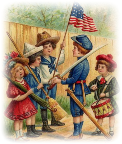 Free Patriotic Vintage July 4th Clip Art.