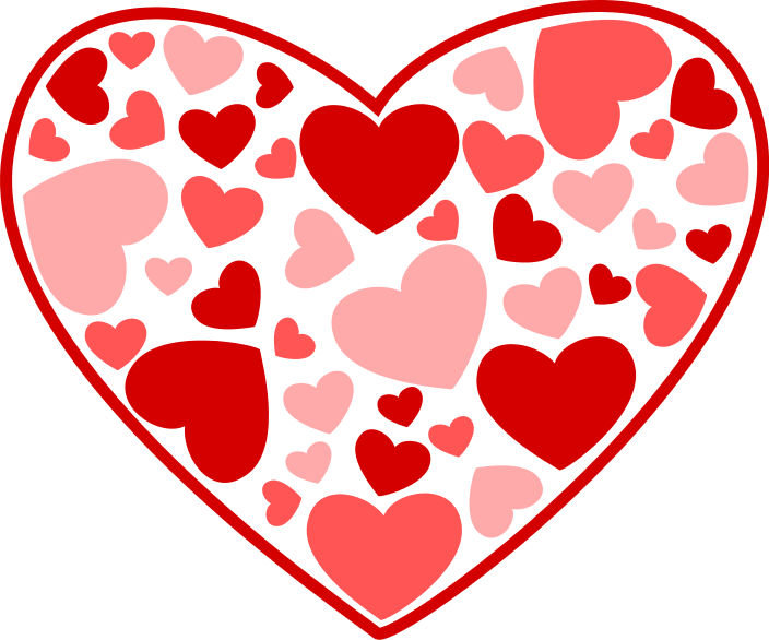 Free Valentine Hearts Clipart, 5 pages of Public Domain Clip.