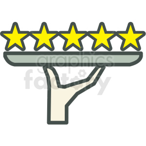 5 star rating vector icon . Royalty.