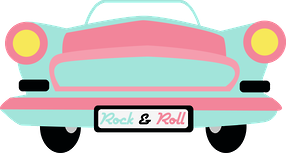 ROCK & ROLL CAR CLIP ART.