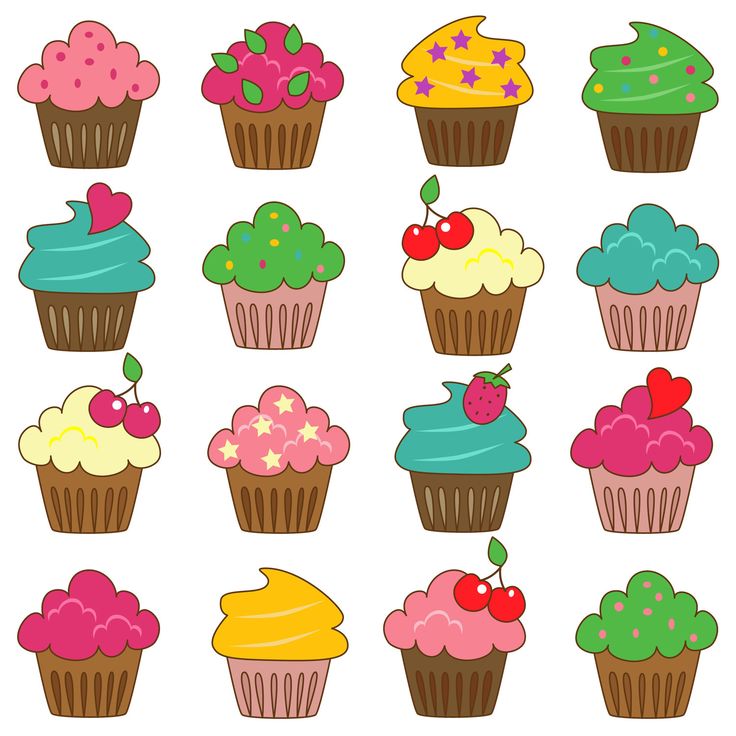 Birthday cupcakes clipart 6 » Clipart Station.