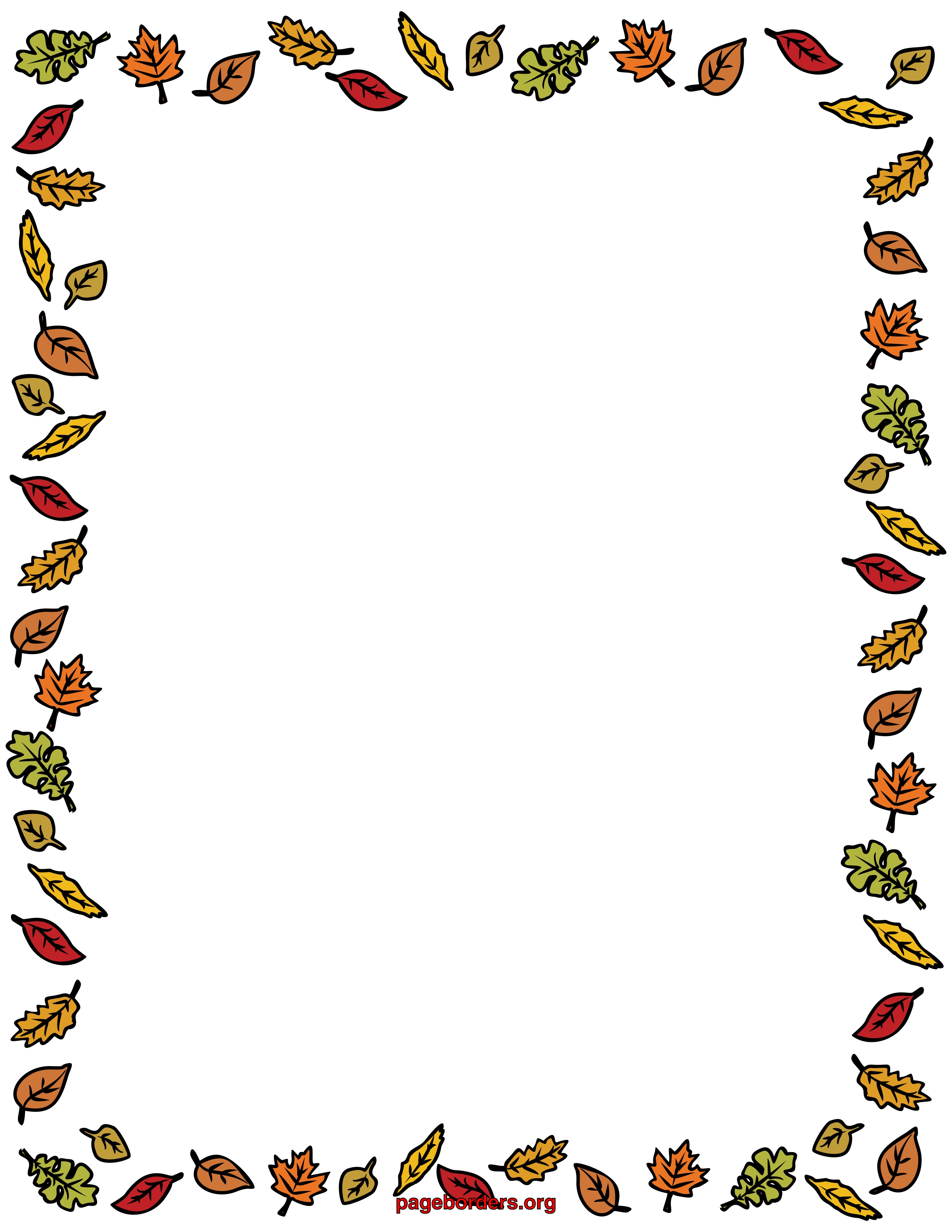 Nature 8x11 Page Border Clipart.