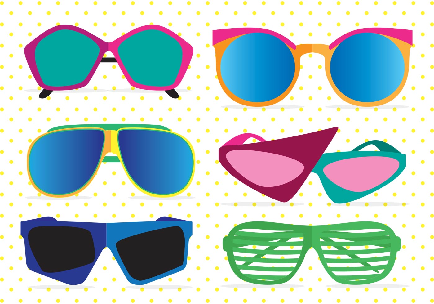 80\'s Sunglasses Vectors.