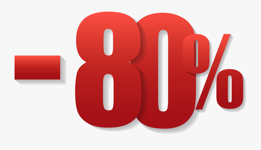 80% Off Sale Png Clipart Image.