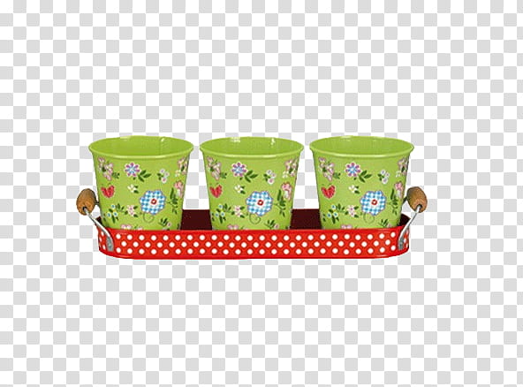 Files , three green floral buckets transparent background.