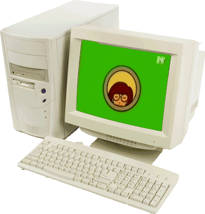 90s clipart desktop computer, 90s desktop computer.