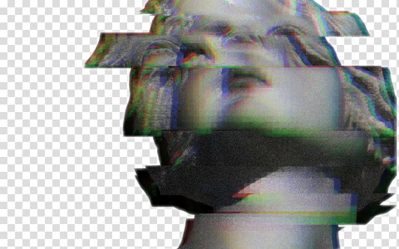 Statue Doki Doki Literature Club! Glitch art , 90s Grunge.