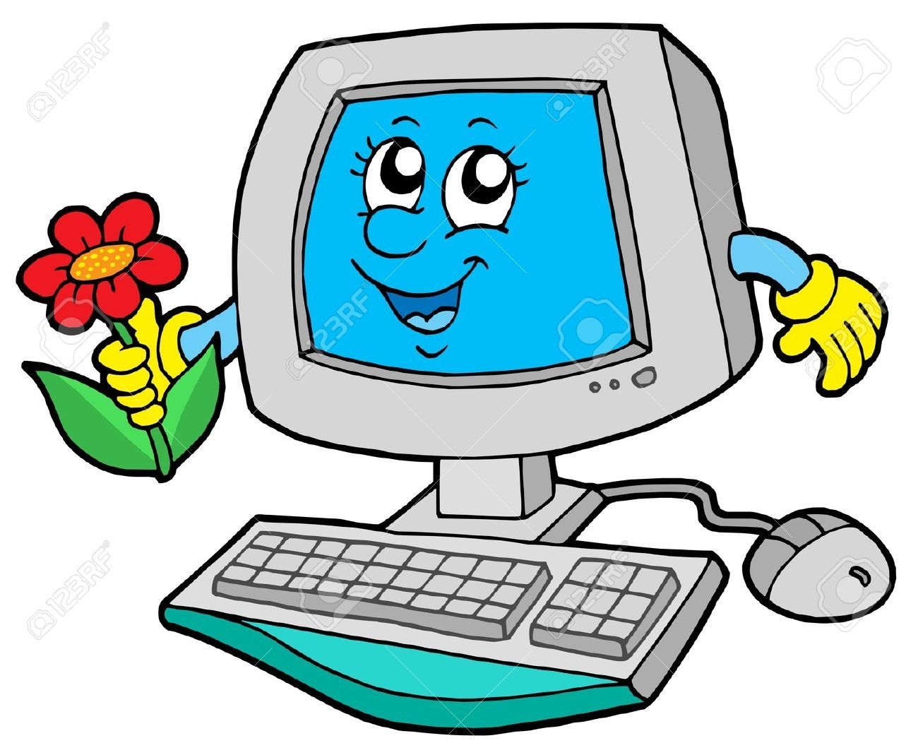 Computer clipart cartoon.