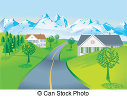 Country road Illustrations and Clip Art. 9,231 Country road.