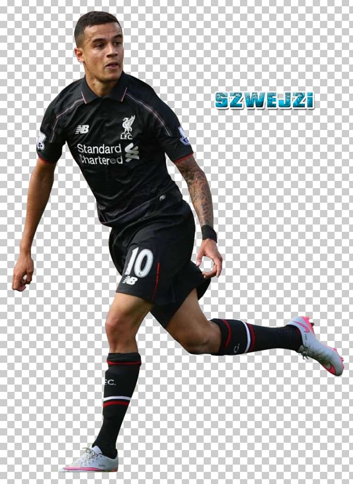 Philippe Coutinho Liverpool F.C. Football Player Jersey PNG.