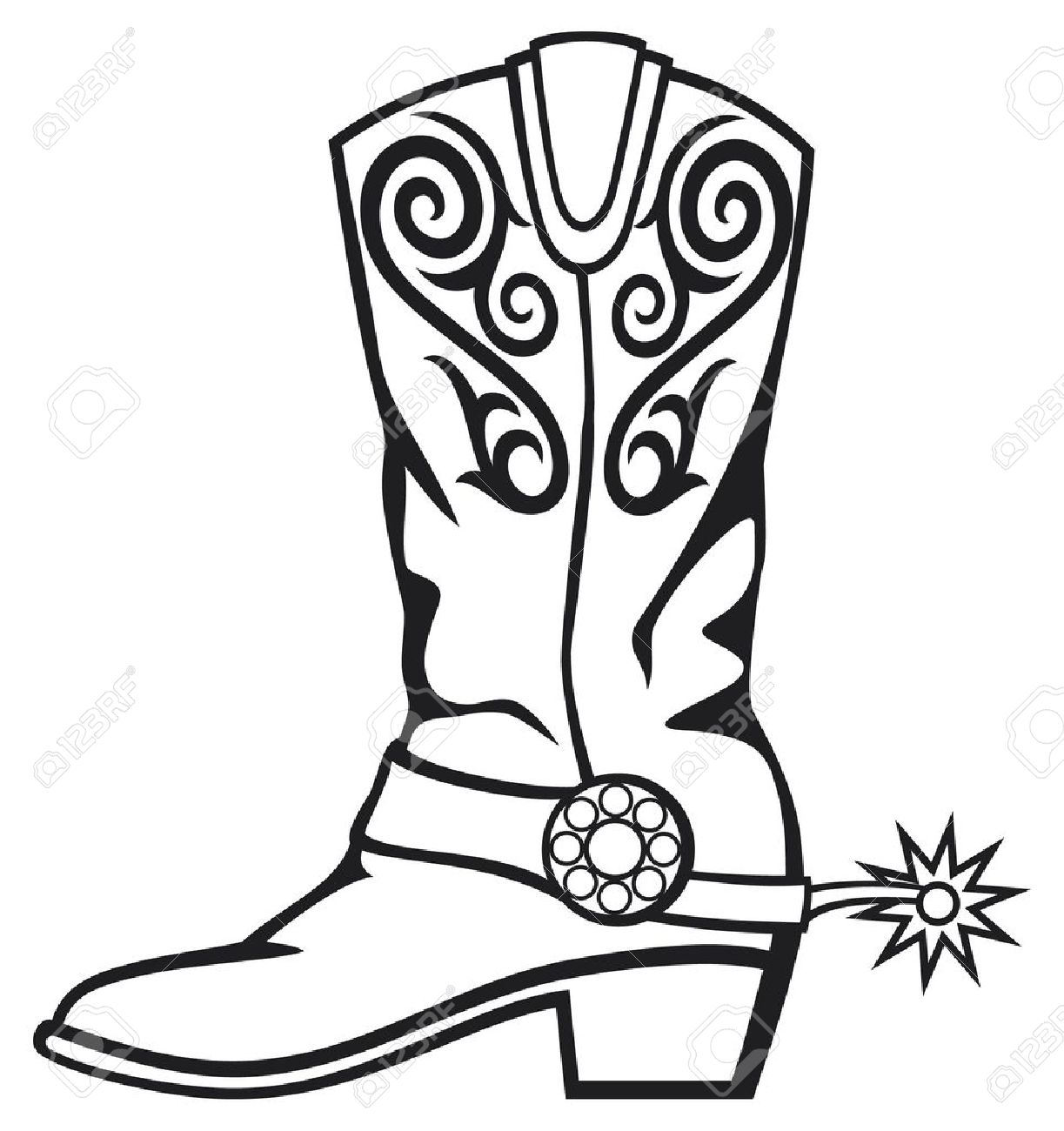 Cowboy boots images clip art.