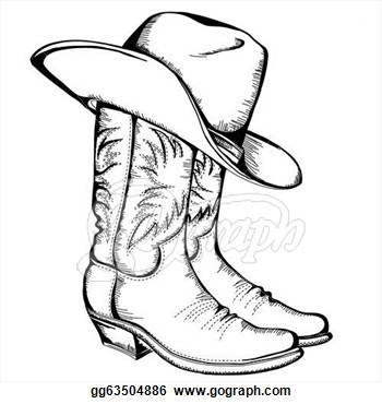 Cowboy boots clip art.