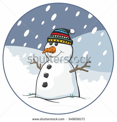 Traditional Coal Eyes Snowman Stock Photos, Royalty.