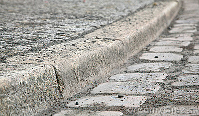 Cobblestone Curb Stock Images.