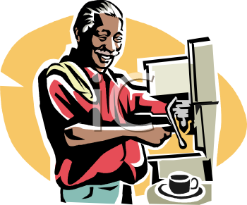 Old Negro Man Working in a Coffee House.