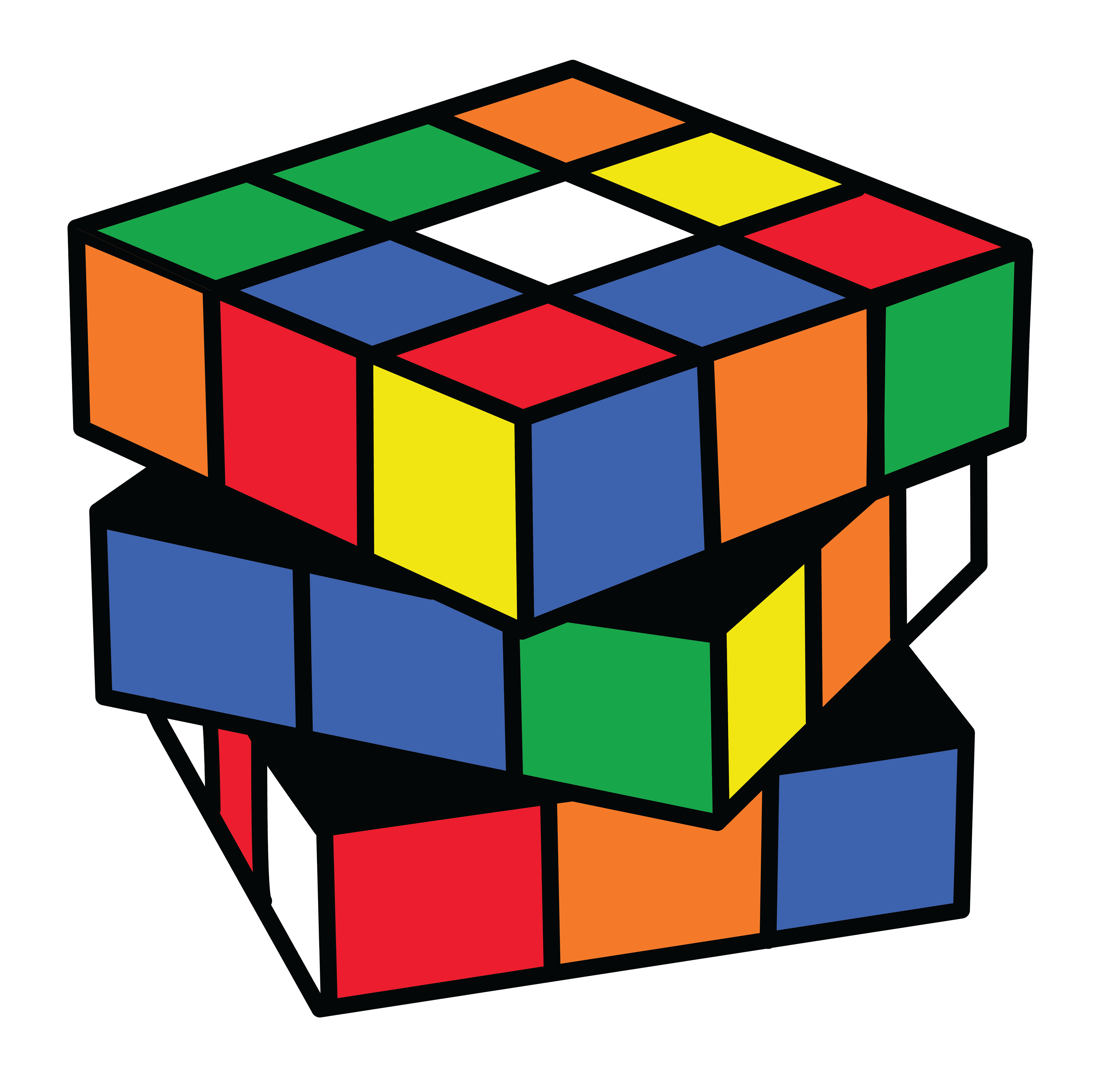 Rubiks Cube Puzzle Clipart.