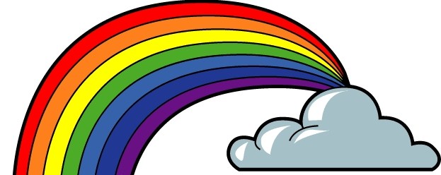 Rainbow colors clipart.