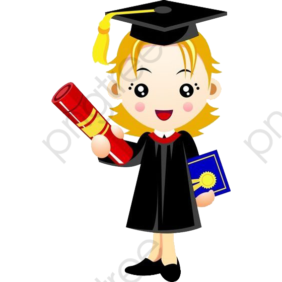 Cartoon College Student Graduation, Cartoon Clipart, Bachelors Gown.