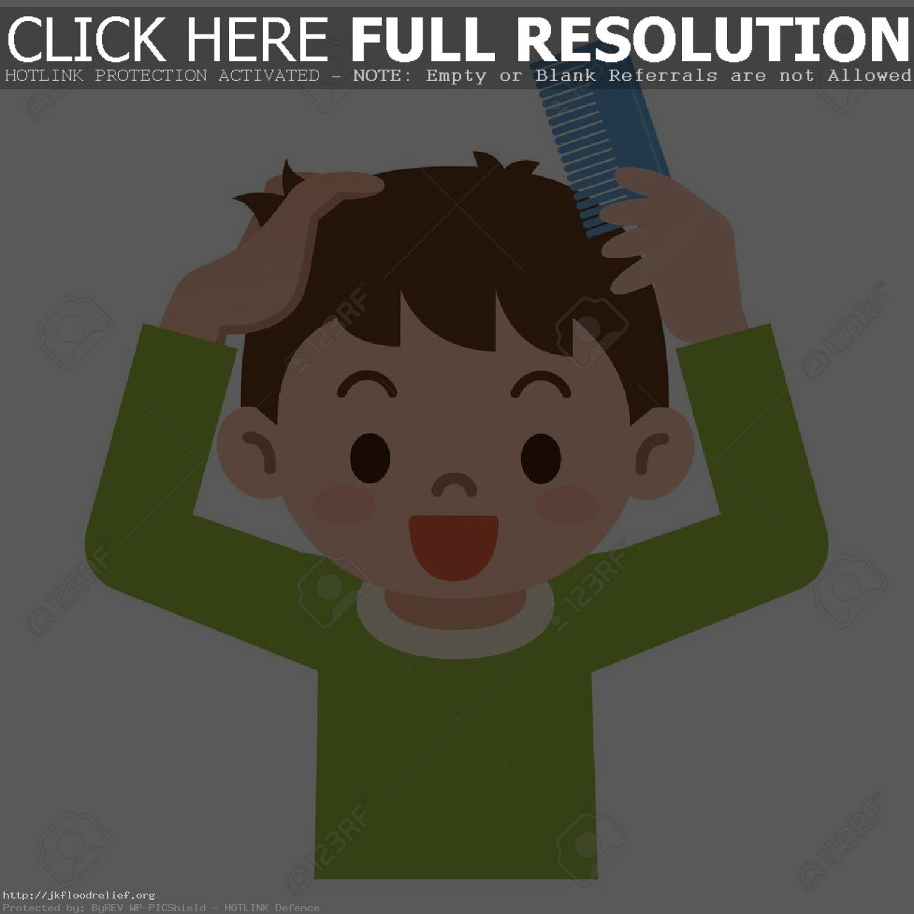 Boy Brushing Hair Clipart & Free Clip Art Images #14790.