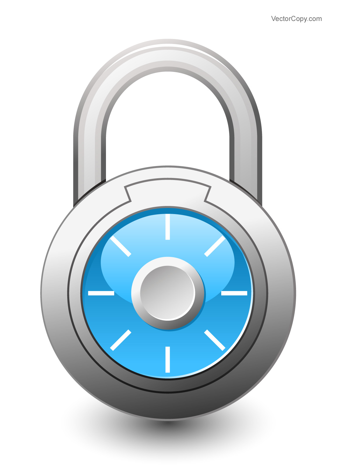 Combination padlock clipart.