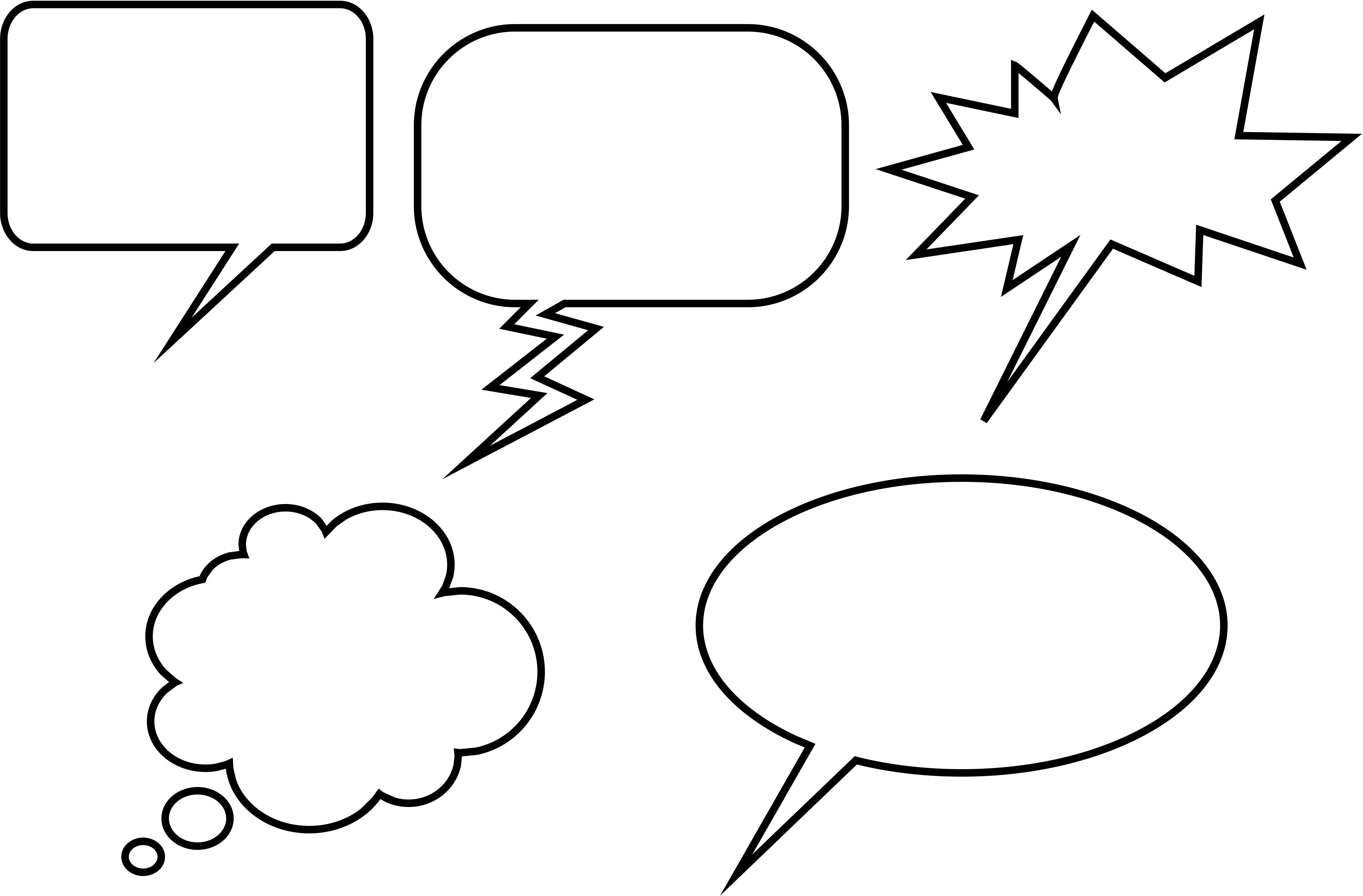 Comic Book Speech Bubbles Printable.