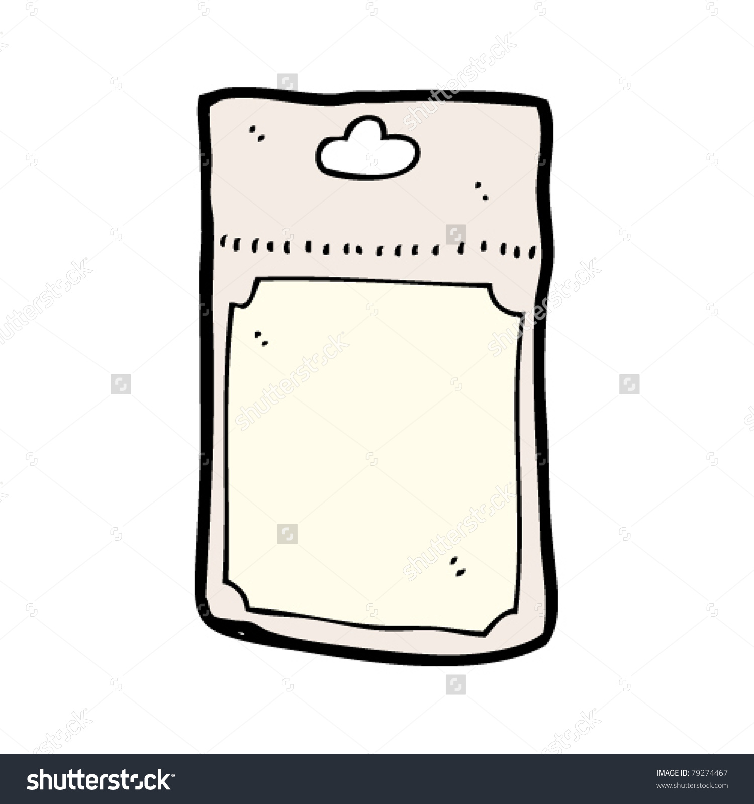 Commercial Packaging Bag Cartoon Stock Vector Illustration.