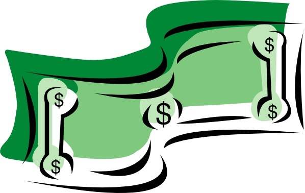 Stylized Dollar Bill Money clip art Free vector in Open office.