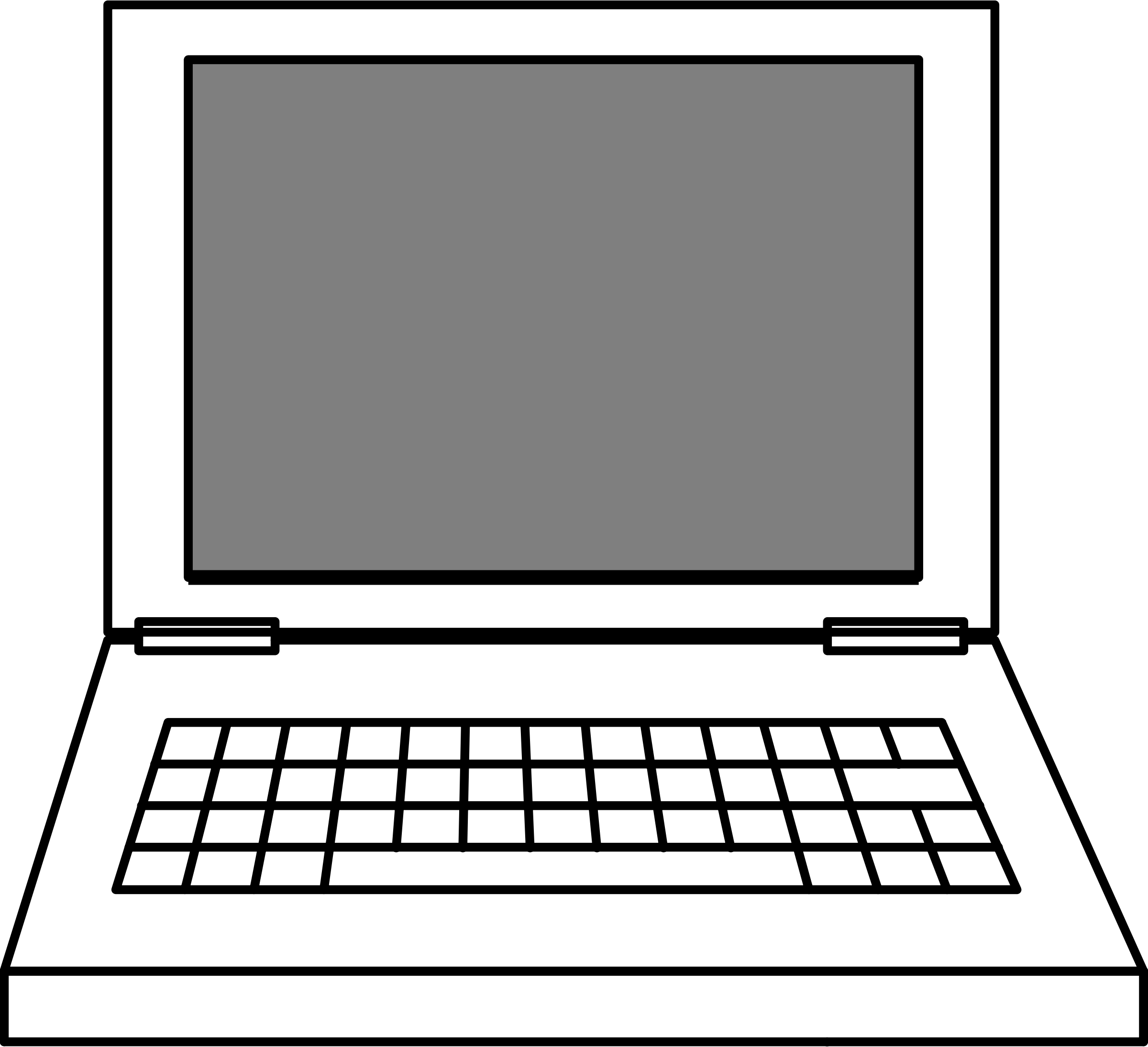 Laptop Black and white Free content Clip art.