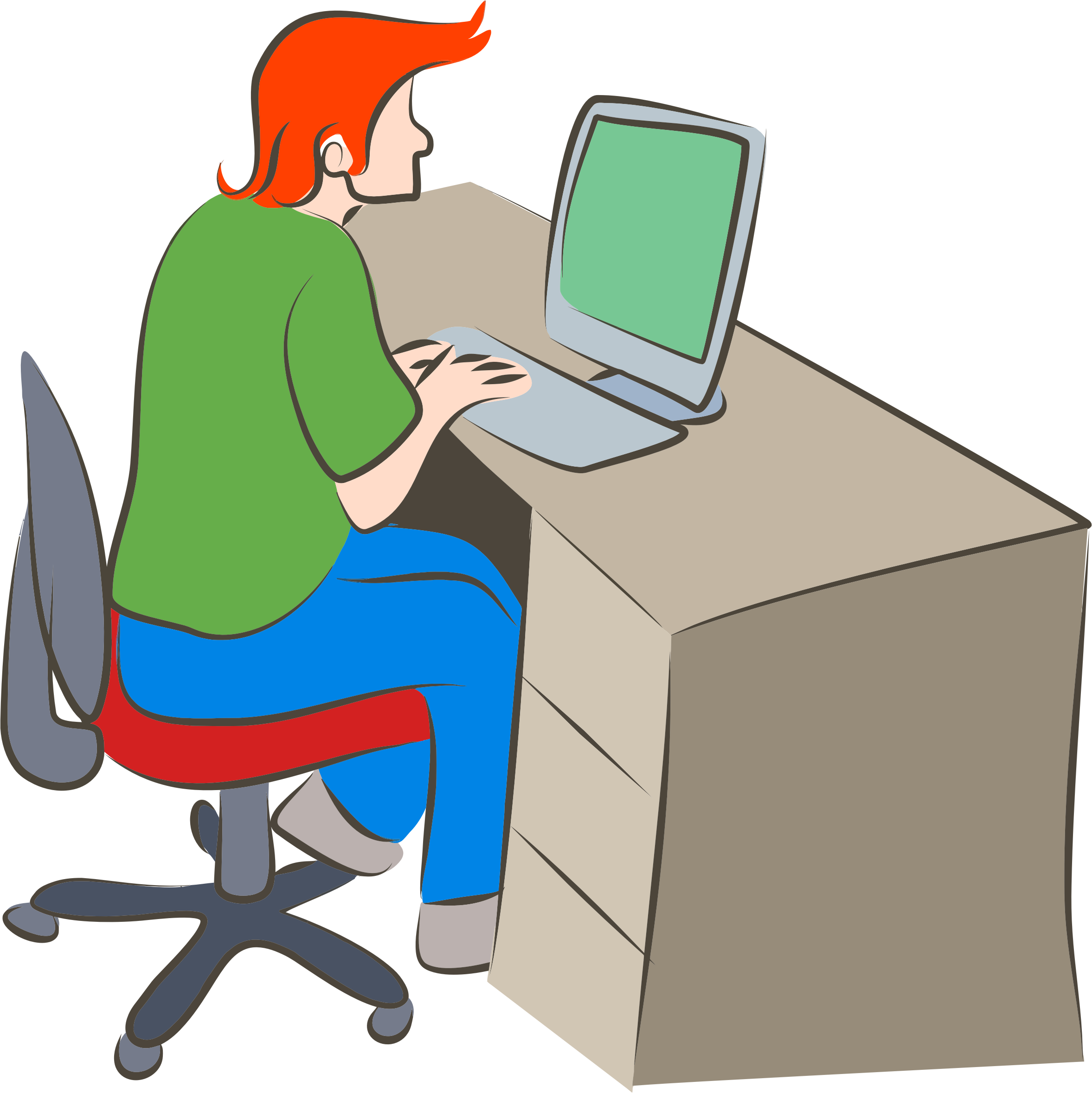 Person clipart computer, Person computer Transparent FREE.