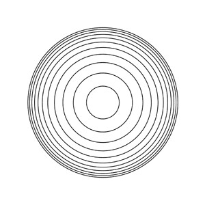 Three Concentric Circles Clip Art.