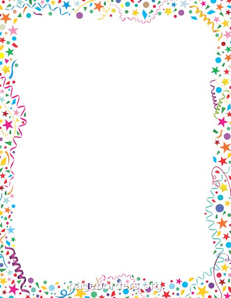 Border clipart confetti, Border confetti Transparent FREE.