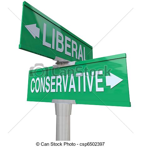 Liberal Conservative Clip Art.