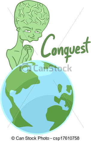 Clip Art Vector of Conquest world.