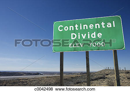 Pictures of Sign for continental divide c0042498.