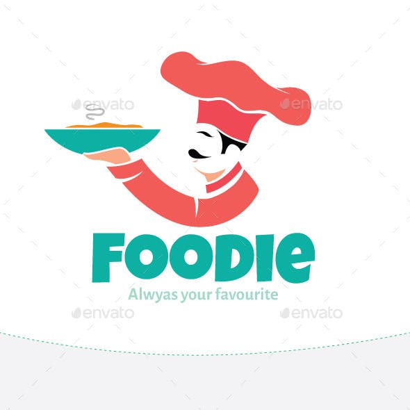 Flat Cook Logo Design Graphics, Designs & Template.